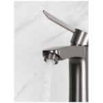 Bristan Apelo Eco Start Basin Mixer with Clicker Waste Gun Metal Grey