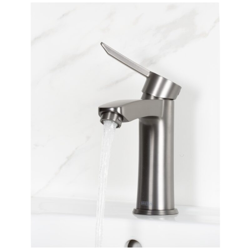Bristan Apelo Eco Start Basin Mixer with Clicker Waste Gun Metal Grey