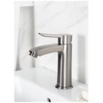 Bristan Apelo Eco Start Basin Mixer with Clicker Waste Gun Metal Grey