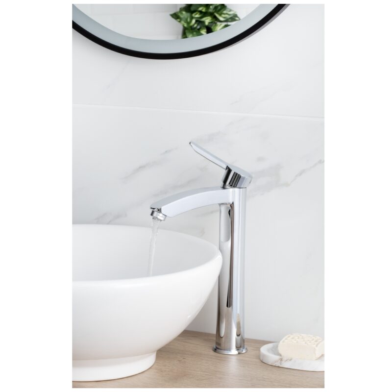 Bristan Apelo Eco Start Tall Basin Mixer with Clicker Waste Chrome