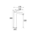 Bristan Apelo Eco Start Tall Basin Mixer with Clicker Waste Chrome