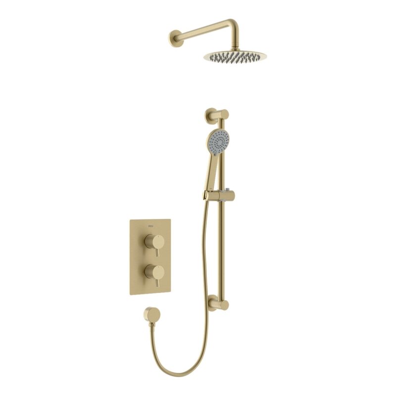 Bristan Apelo Concealed Dual Control Shower Pack Brushed Brass