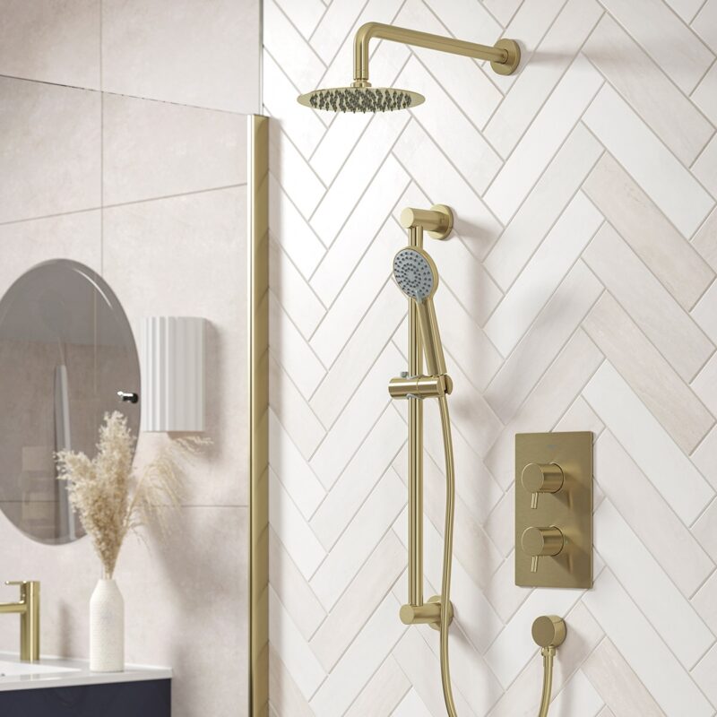 Bristan Apelo Concealed Dual Control Shower Pack Brushed Brass