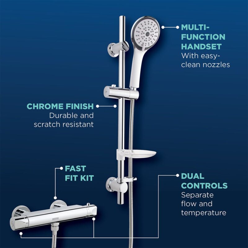 Bristan Artisan Thermostatic Bar Shower Valve with Adjustable Riser