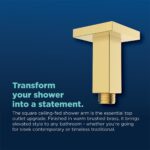 Bristan Ceiling Fed Square Shower Arm Brushed Brass