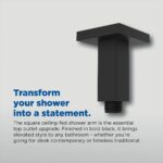 Bristan Ceiling Fed Square Shower Arm Black
