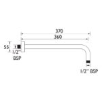 Bristan Large Contemporary Shower Arm