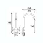 Bristan Artisan Easyfit Sink Mixer Brushed Nickel