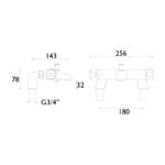 Bristan Assure TMV2 Thermostatic Bath Shower Mixer Chrome