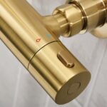 Bristan Buzz Thermostatic Bar Shower with Rigid Riser Brushed Brass