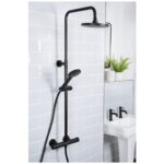 Bristan Buzz Bar Shower with Rigid Riser & Handset Black