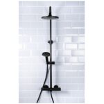 Bristan Buzz Bar Shower with Rigid Riser & Handset Black