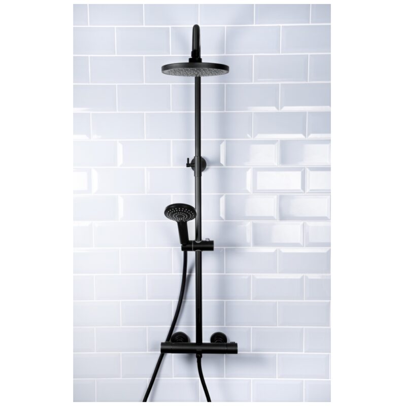 Bristan Buzz Bar Shower with Rigid Riser & Handset Black