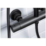 Bristan Buzz Bar Shower with Rigid Riser & Handset Black