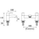 Bristan Capri Pillar Bath Filler
