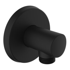 Bristan Contemporary Round Black Shower Wall Outlet