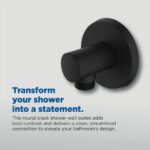Bristan Contemporary Round Black Shower Wall Outlet