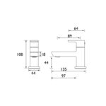Bristan Cobalt Basin Taps Chrome