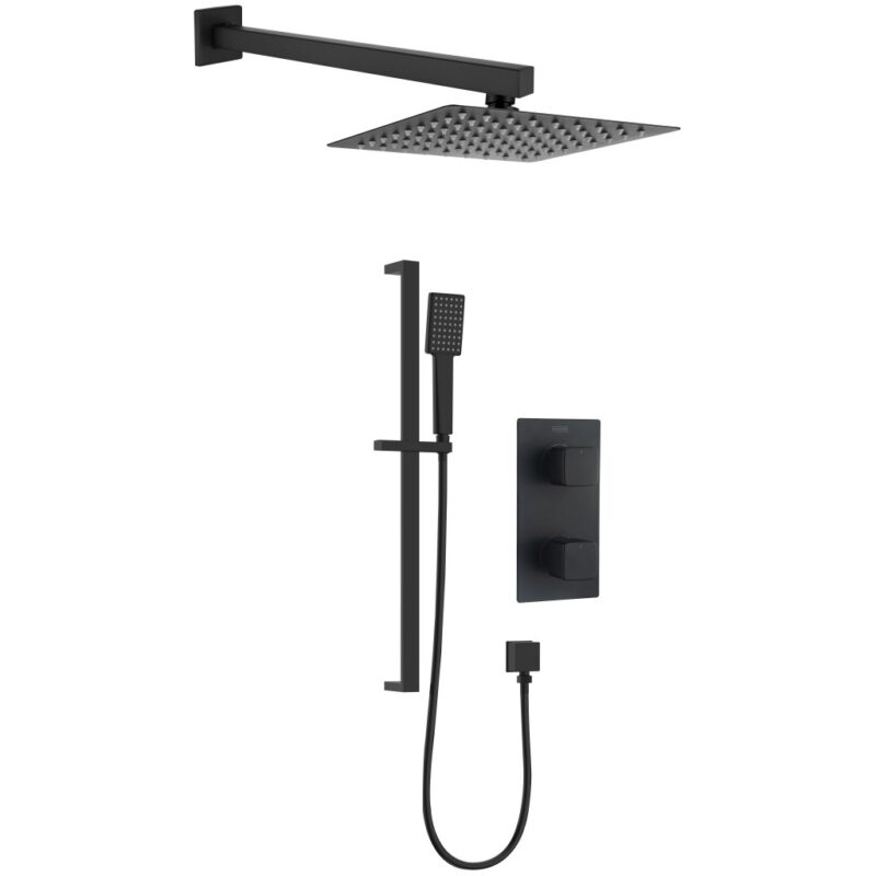Bristan Cobalt Concealed Dual Control Shower Pack Black Bristan Cobalt Concealed Dual Control Shower Pack Black