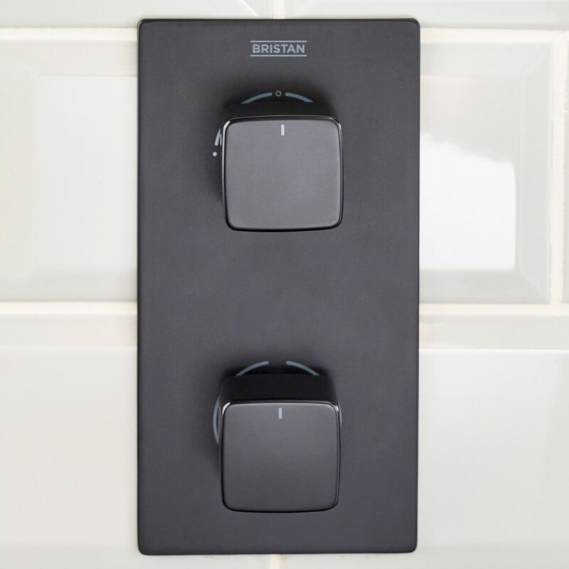 Bristan Cobalt Concealed Dual Control Shower Pack Black