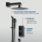 Bristan Cobalt Concealed Dual Control Shower Pack Black