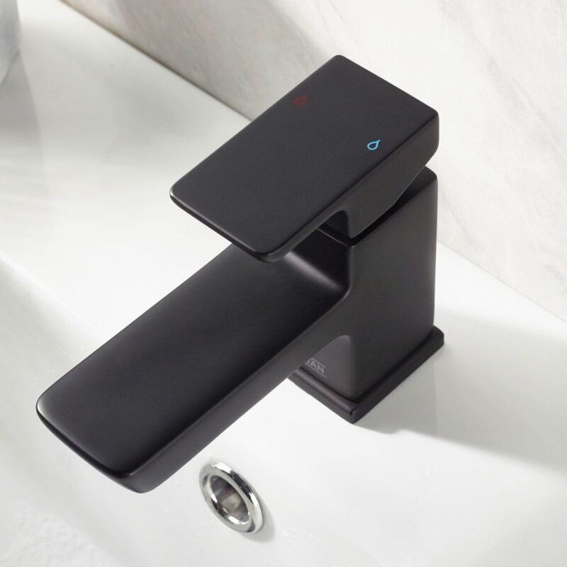 Bristan Cobalt Basin Mixer with Clicker Waste Black