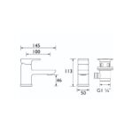 Bristan Cobalt Basin Mixer Tap Chrome