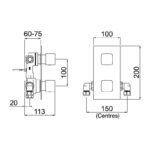 Bristan Cobalt Recessed Dual Control Shower Valve with Diverter