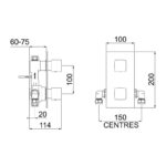 Bristan Cobalt Recessed Thermostatic Dual Control Shower Valve