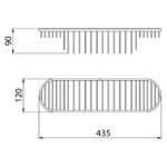 Bristan Large Wall Fixed Wire Basket