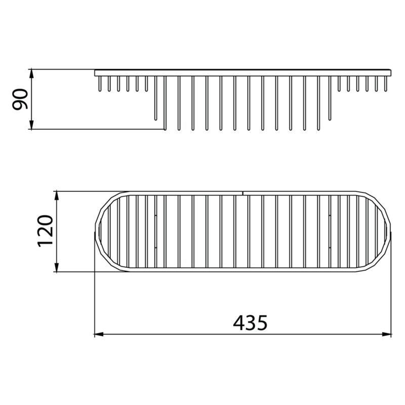 Bristan Large Wall Fixed Wire Basket