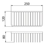 Bristan Small Wall Fixed Wire Basket