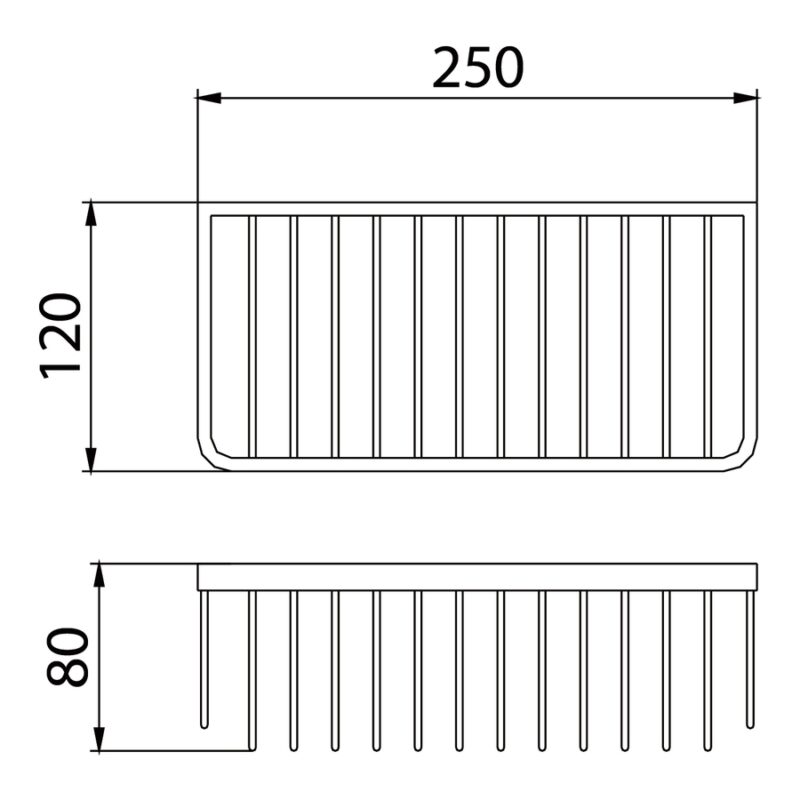 Bristan Small Wall Fixed Wire Basket