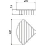 Bristan Closed Front Corner Fixed Wire Basket