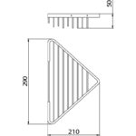Bristan Open Front Corner Fixed Wire Basket