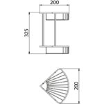 Bristan Two Tier Corner Fixed Wire Basket