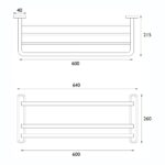 Bristan Tier Towel Shelf Chrome