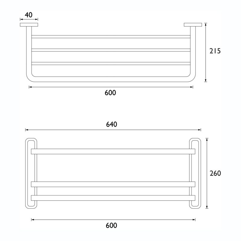 Bristan Tier Towel Shelf Chrome