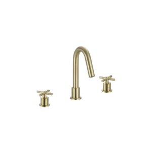 Bristan Cruzar Brushed Brass 3 Hole Basin Mixer