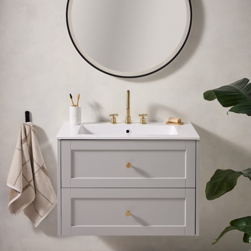 Bristan Cruzar Brushed Brass 3 Hole Basin Mixer