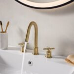Bristan Cruzar Brushed Brass 3 Hole Basin Mixer