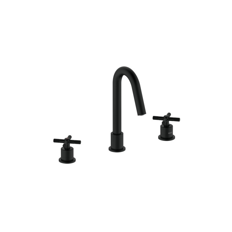 Bristan Cruzar Black 3 Hole Basin Mixer