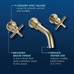Bristan Cruzar 3 Hole Wall Basin Mixer Brushed Brass