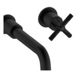 Bristan Cruzar 3 Hole Wall Basin Mixer Black