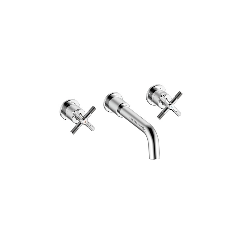 Bristan Cruzar 3 Hole Wall Basin Mixer Chrome