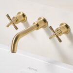 Bristan Cruzar 3 Hole Wall Bath Filler Tap Brushed Brass