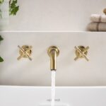 Bristan Cruzar 3 Hole Wall Bath Filler Tap Brushed Brass