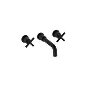 Bristan Cruzar 3 Hole Wall Bath Filler Tap Black