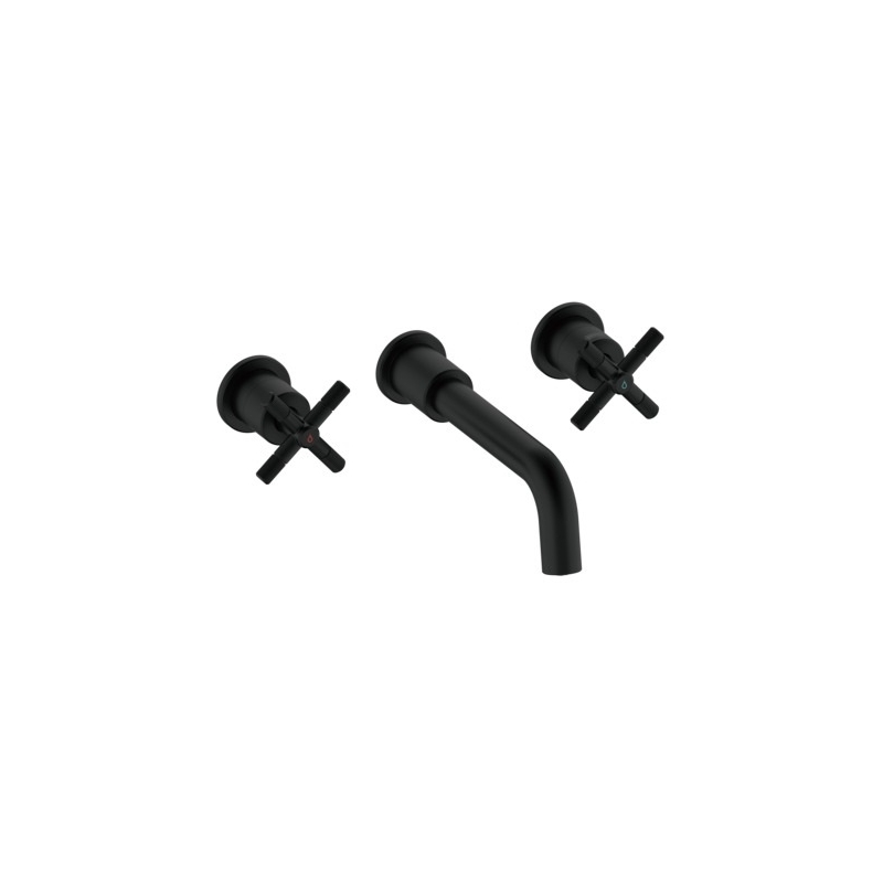 Bristan Cruzar 3 Hole Wall Bath Filler Tap Black