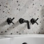 Bristan Cruzar 3 Hole Wall Bath Filler Tap Black